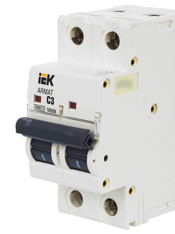 Выключатель автоматический модульный 2п C 3А M06N ARMAT IEK AR-M06N-2-C003
