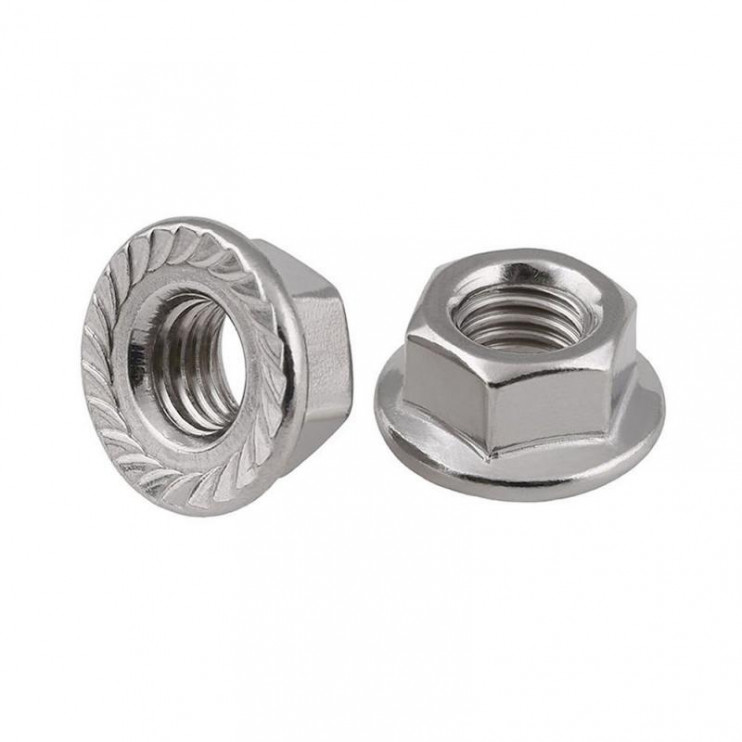 Гайка шестигранная с фланцем М6 DIN 6923 цинк. (пакет) (уп.40шт) Tech-Krep/Zitar 141608