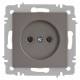 Розетка 1-м СП Accent 6-201-09 16А IP20 250В 2P титан Intro Б0063673
