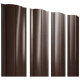 Штакетник круглый с прямым резом 0,45х128x2000мм GRAND LINE RAL 8017