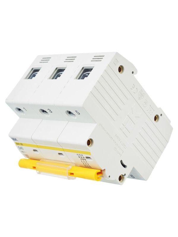 Выключатель автоматический модульный 3п D 40А 10кА ВА47-100 KARAT IEK MVA40-3-040-D