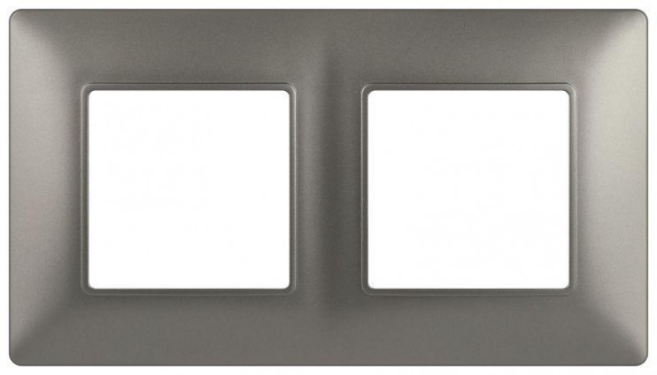 Рамка 2-м Elegance 14-5002-16 для розеток и выключателей титан Эра Б0065815