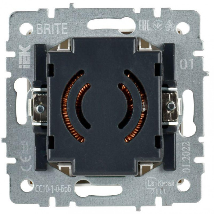 Светорегулятор СП BRITE пов-наж. 600Вт СС10-1-0-БрБ механизм бел. IEK BR-D20-0600-K01