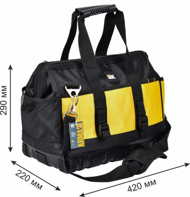 Сумка монтажника с резиновым дном BG-01 IEK ARMA2L 5 IEK A2L5-BG11-01-K02