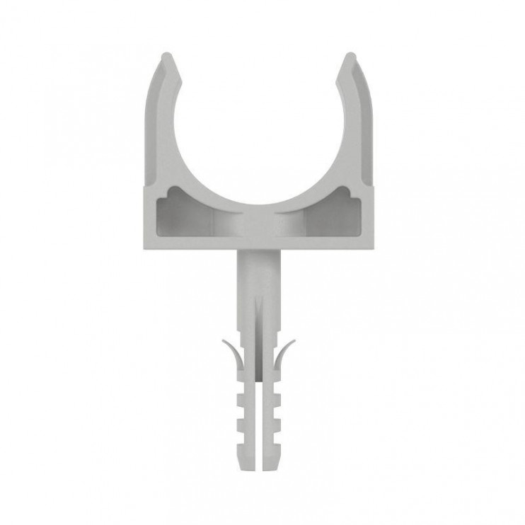 Держатель для труб (клипса) d25мм с защелкой и дюбелем DKC 51325