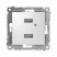 Розетка 2-м USB СП Pixel тип A+A 5В 1х2.1А 2х1.05А механизм бел. TOKOV ELECTRIC TKE-PX-2USB-C01