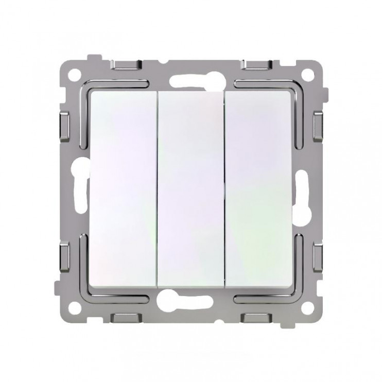 Выключатель 3-кл. СП Pixel 10А IP20 механизм перламутр. TOKOV ELECTRIC TKE-PX-V3-C04
