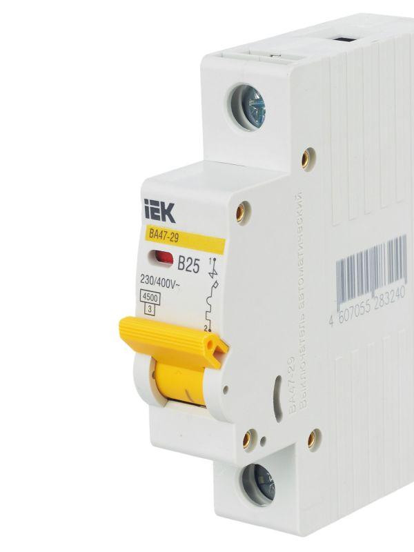 Выключатель автоматический модульный 1п B 25А 4.5кА ВА47-29 KARAT IEK MVA20-1-025-B