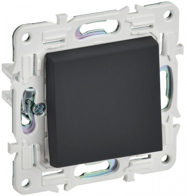 Выключатель 1-кл. SKANDY 10А SK-V01G графит IEK SK-V10-0-10-K53