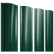 Штакетник круглый с прямым резом 0,45х128x1800мм GRAND LINE RAL 6005