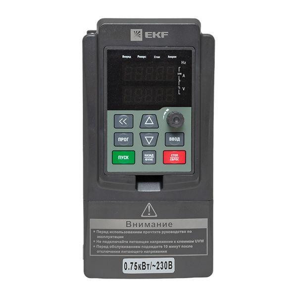 Преобразователь частоты 0.75/1.5кВт 1х230В VECTOR-100 PROxima EKF VT100-0R7-1B