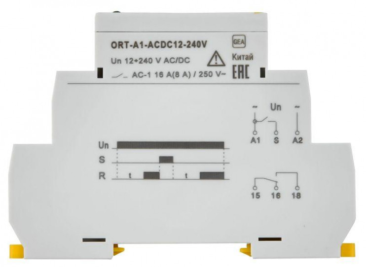 Реле задержки включения ORT 1 контакт 12-240В AC/DC IEK ORT-A1-ACDC12-240V