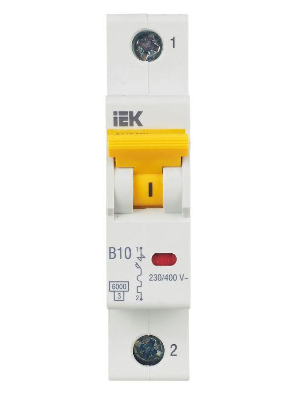 Выключатель автоматический модульный 1п B 10А 6кА ВА47-60M KARAT IEK MVA31-1-010-B