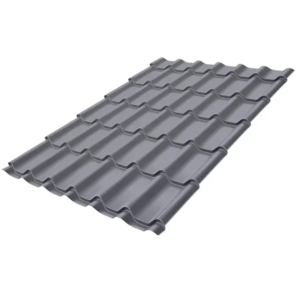 Металлочерепица 2250 х 1183 мм GRAND LINE Classic RAL 7004 Satin