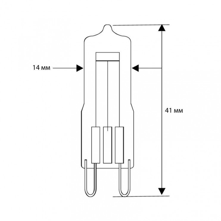 Лампа галогенная 40Вт капсула G9 3000К 240В прозр. Camelion 5553
