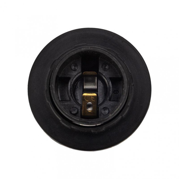 Патрон пластиковый термостойкий подвесной с кольцом E14 черн. Rexant 11-8827