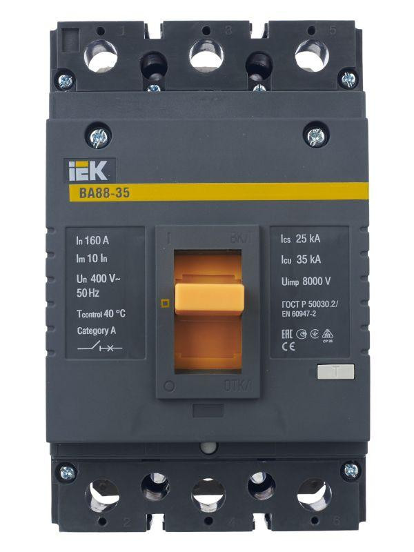 Выключатель автоматический 3п 160А 35кА ВА 88-35 KARAT IEK SVA30-3-0160