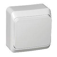 Выключатель кнопочный 1-кл. ОП Этюд 10А IP20 с самовозвратом бел. SE KA10-001B