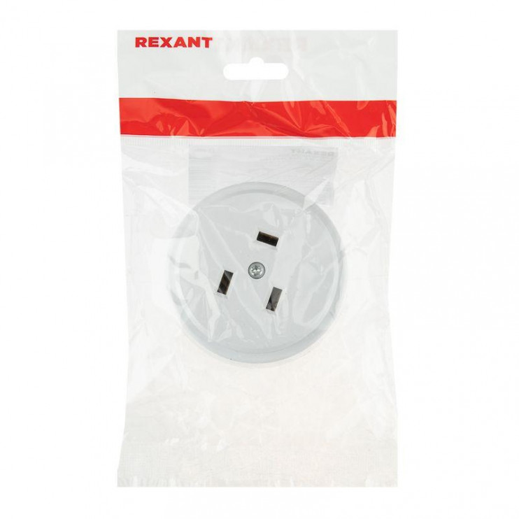 Розетка РШ для электрической плиты 32А 250В 2Р+РЕ (ОУ) бел. Rexant 11-8984