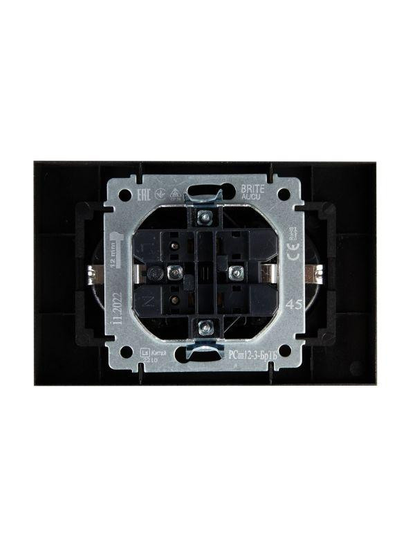 Розетка 2-м СП BRITE РСш12-3-БрТБ 16А в сборе с заземл. защ. шторки бронза IEK BR-R24-16-K45-F