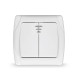 Выключатель 2-кл. СП Маргарита 10А IP20 с подсветкой бел. UNIVersal М0123