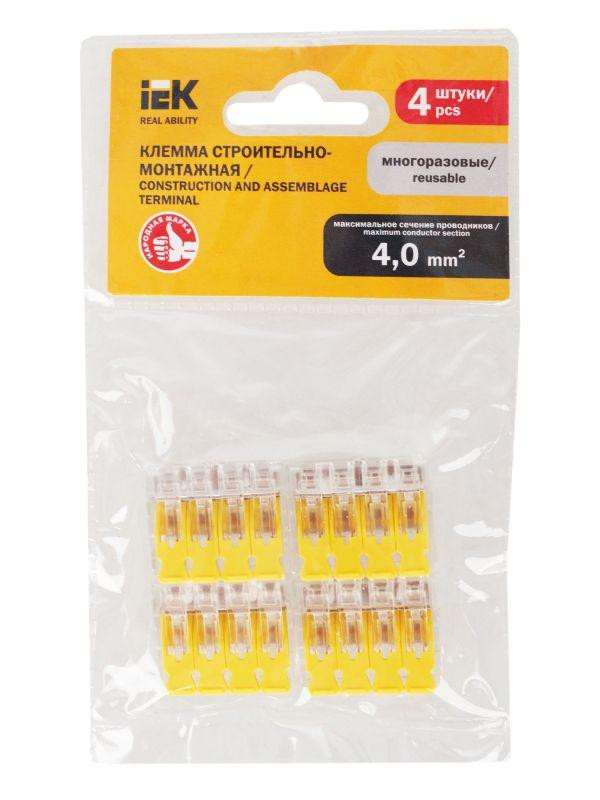 Клемма строительно-монтажная СМК 228-414 (уп.4шт) IEK UKZ60-414-004