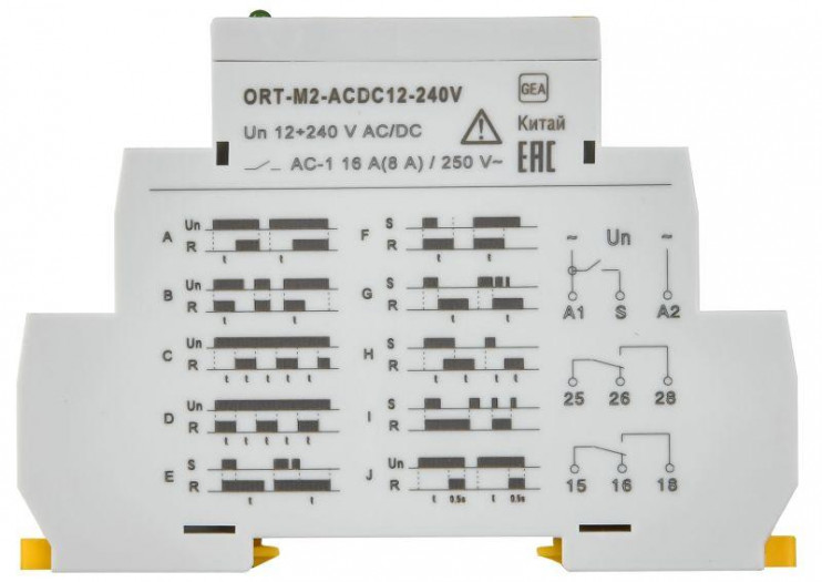 Реле времени многофункц. ORT 2 контакта 12-240В AC/DC IEK ORT-M2-ACDC12-240V