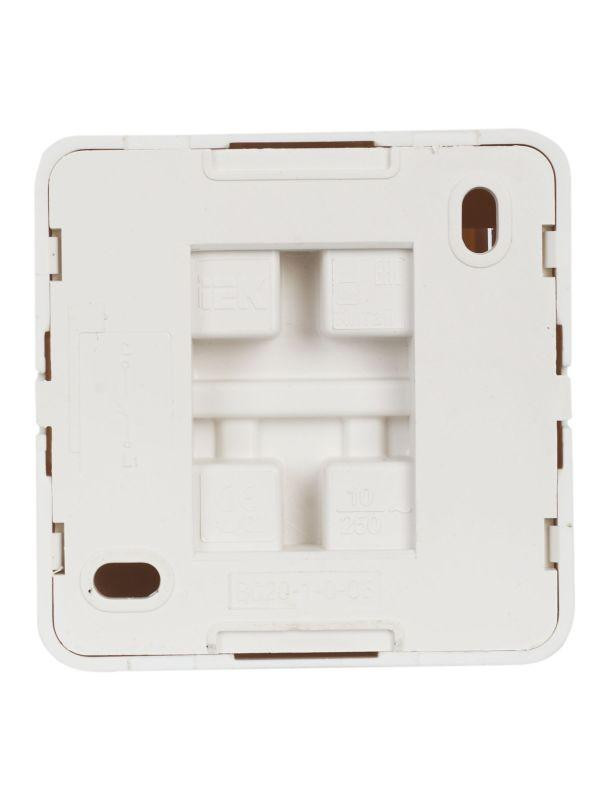 Выключатель 1-кл. ОП Октава 10А IP20 ВС20-1-0-ОБ 250В бел. IEK EVO10-K01-10-DC