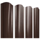 Штакетник круглый с фигурным резом 0,4х128x2000мм GRAND LINE RAL 8017