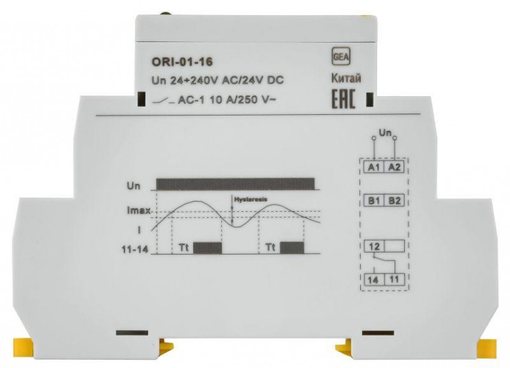 Реле тока ORI 1.6-16А 24-240В AC/24В DC IEK ORI-01-16