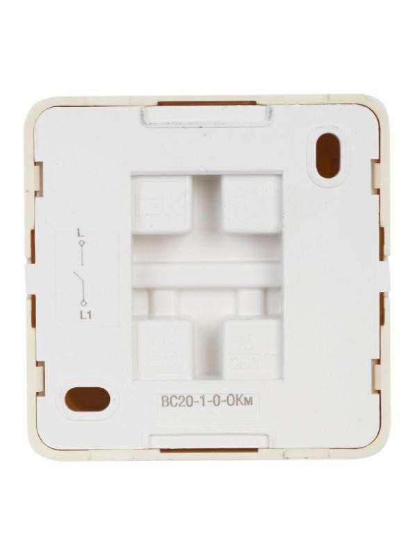Выключатель 1-кл. ОП Октава 10А IP20 ВС20-1-0-ОКм крем. IEK EVO10-K33-10-DC