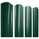 Штакетник круглый с фигурным резом 0,4х128x1800мм GRAND LINE RAL 6005