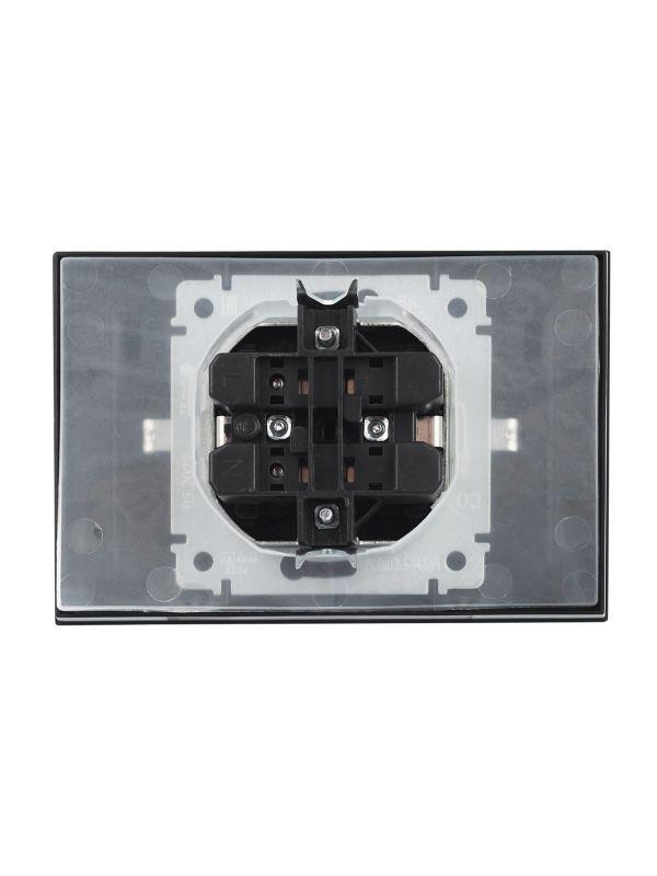 Розетка 2-м СП BRITE РСбш12-3-44-БрЧ 16А в сборе IP44 с крышкой черн. IEK BR-R26-16-44-K02-F