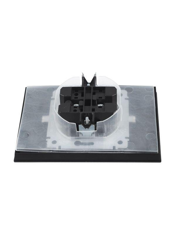 Розетка 2-м СП BRITE РСбш12-3-44-БрЧ 16А в сборе IP44 с крышкой черн. IEK BR-R26-16-44-K02-F