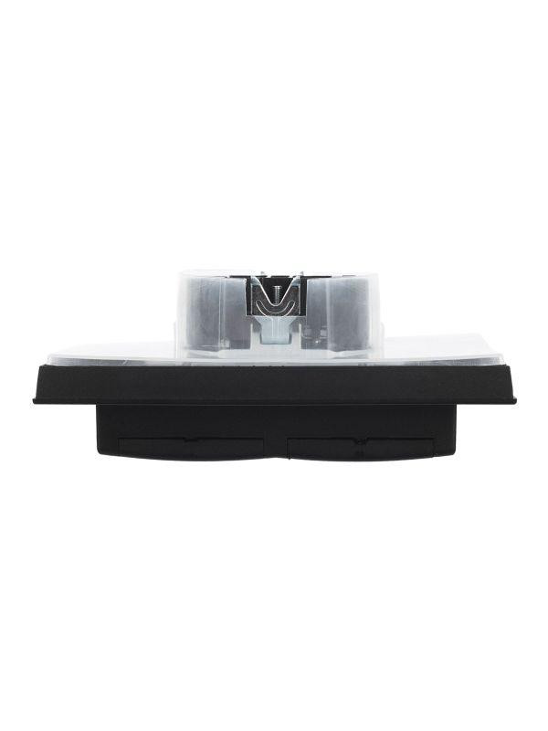 Розетка 2-м СП BRITE РСбш12-3-44-БрЧ 16А в сборе IP44 с крышкой черн. IEK BR-R26-16-44-K02-F