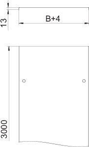 Крышка для лотка осн.200 L3000 сталь 1мм DRL 200 DD с поворотным фиксатором конв. цинк-алюм. OBO 6052709