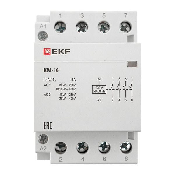 Контактор модульный КМ 16А 4NО (3 мод.) EKF km-3-16-40