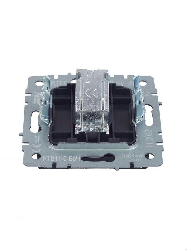 Розетка телевизионная оконечная TV СП Brite РТВ11-0-БрЧ механизм черн. IEK BR-A10-O-K02