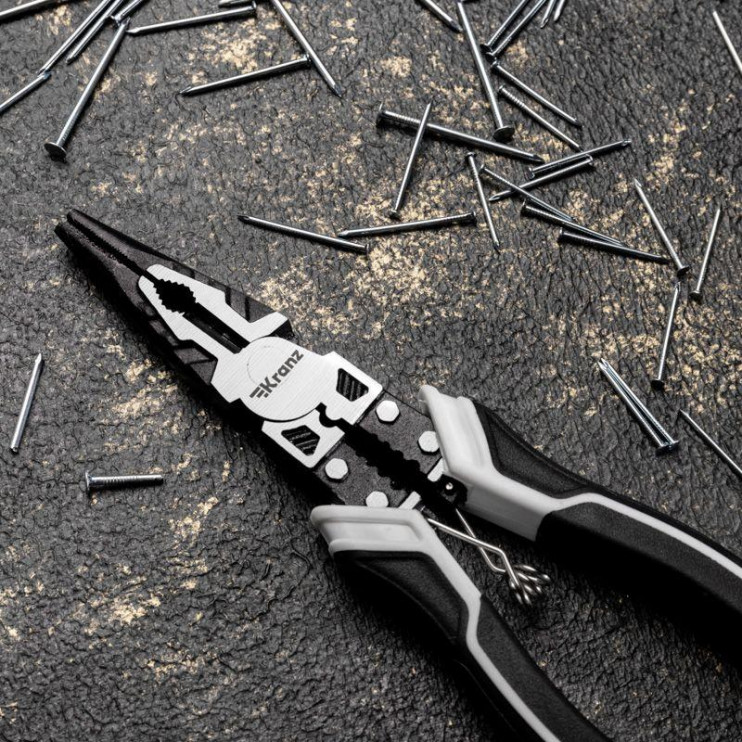 Тонкогубцы многофункциональные универсальные 200мм Kranz KR-12-4653-5