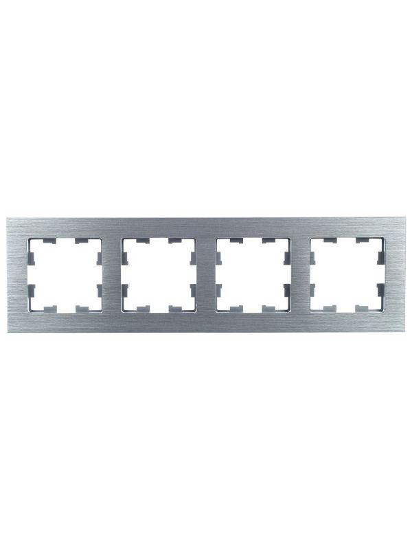 Рамка 4-м BRITE РУ-4-1-БрА металл алюм. IEK BR-M42-M-K47