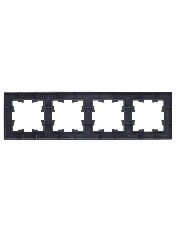 Рамка 4-м BRITE РУ-4-1-БрА металл алюм. IEK BR-M42-M-K47