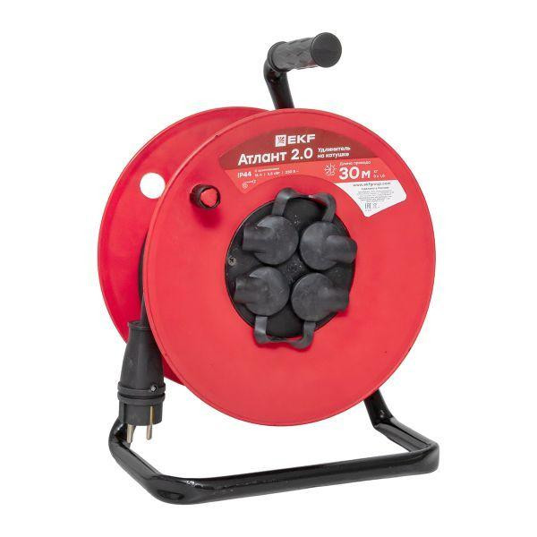 Удлинитель на катушке 4х30м с заземл. 16А IP44 Атлант 2.0 3.5кВт КГ 3х1.5 PROxima EKF UKA02-16-315R-4-30-IP44