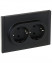 Розетка 2-м СП FORTE&PIANO FP123 16А с заземл. защ. шторки безвинт. крепл. черн. IEK FP-R24-16-1-K02