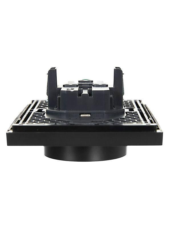 Розетка 2-м СП FORTE&PIANO FP123 16А с заземл. защ. шторки безвинт. крепл. черн. IEK FP-R24-16-1-K02