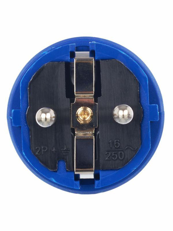 Вилка прямая ОМЕГА ВБп3-1-0м IP44 каучук син. IEK PKR01-016-2-K07