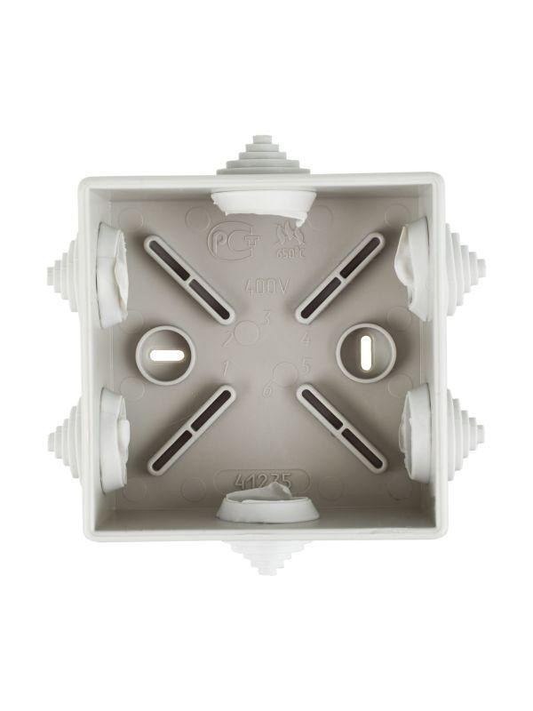 Коробка распаячная ОП 85х85х40 IP44 KM41235 (6 каб.ввод.) IEK UKO11-085-085-040-K41-44