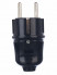 Вилка прямая ВПп10-02-Ст разборная с заземл. контактом 16А черн. IEK EVP10-16-01-K02