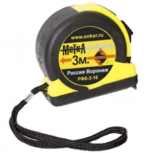 Рулетка 3м МЕТКА ЭНКОР
