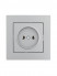 Розетка 1-м СП Vesna без заземл. ПБТ механизм платина LEZARD 742-3588-121B