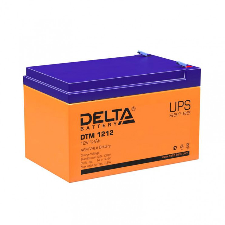 Аккумулятор UPS 12В 12А.ч DTM 1212 Delta 4614010050008